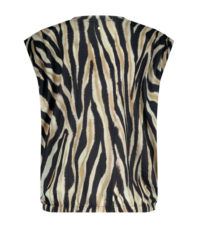 D02-17-401/009991-PrintNeutrals  Sleeveless Top Savannah Stripes