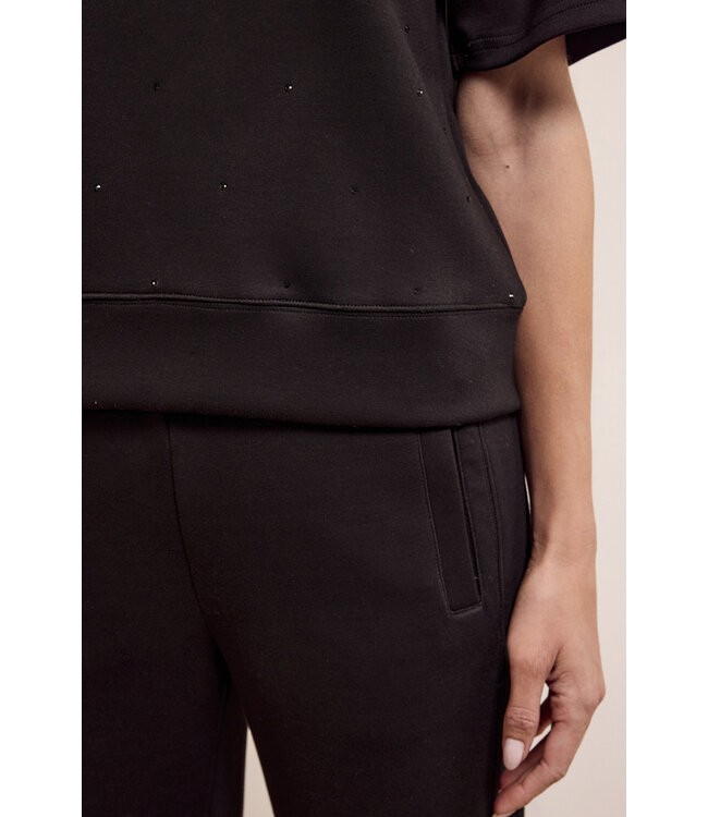 C12-17-601/009000-Black  Technical Sweat Jumper Rhinestones