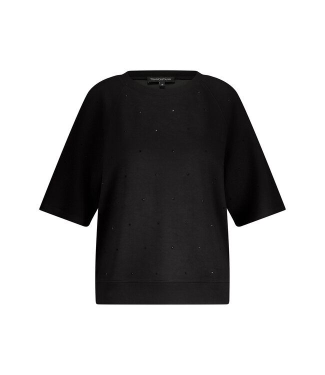 C12-17-601/009000-Black  Technical Sweat Jumper Rhinestones