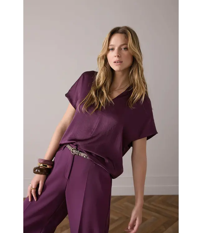 2s3324-11817/000324-WineBerry  Top sleeveless Silky touch