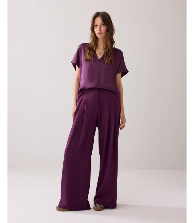 2s3324-11817/000324-WineBerry  Top sleeveless Silky touch