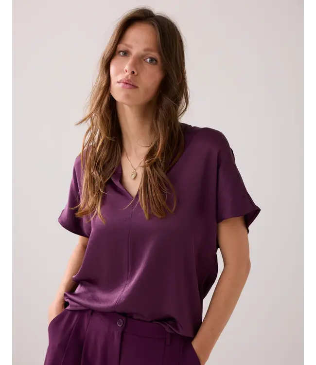 2s3324-11817/000324-WineBerry  Top sleeveless Silky touch