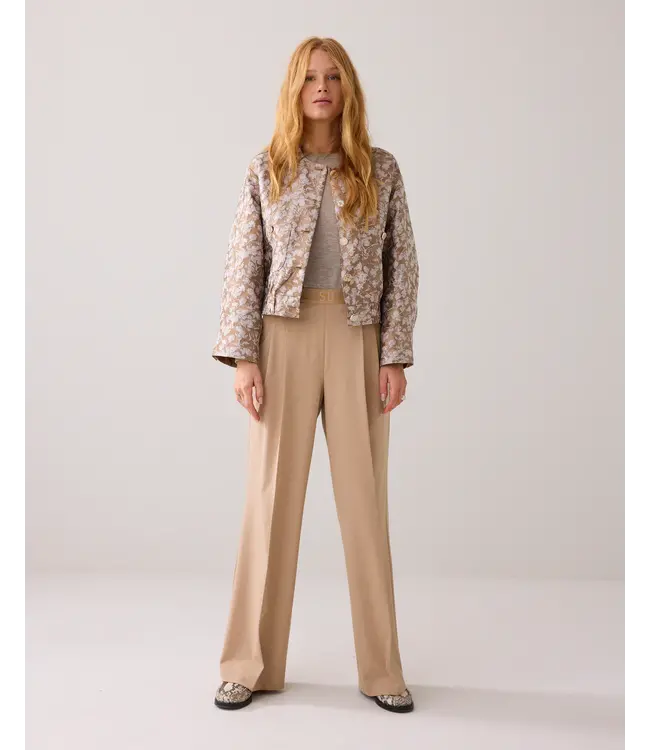 1s1205-12293/000722-Alpaca  Jacket bomber Leaves jaquard