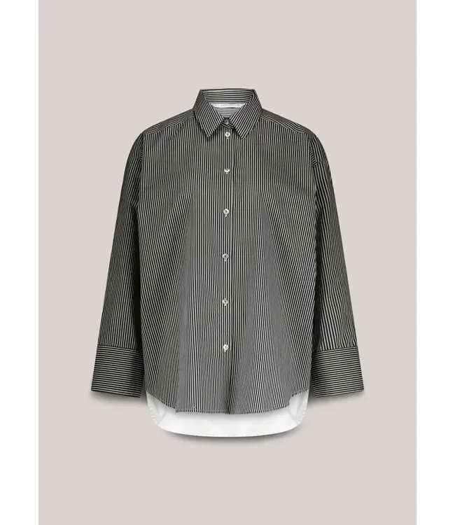 2s3347-12271/000990-Black  Blouse Big flower cotton