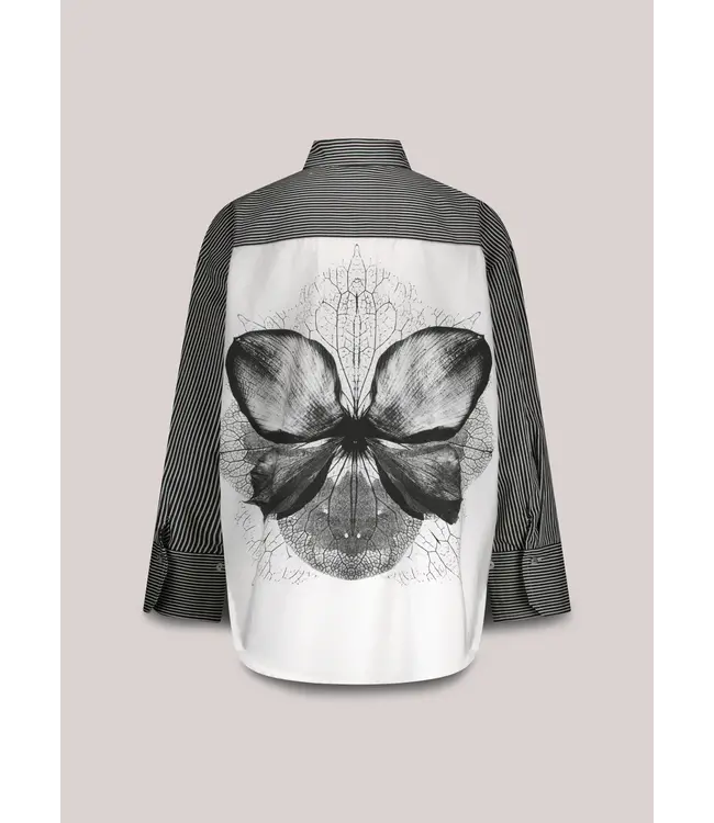 2s3347-12271/000990-Black  Blouse Big flower cotton