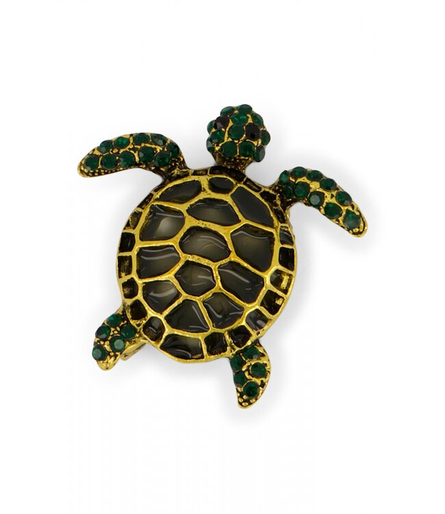 2529001/Groen  Broche Schildpad