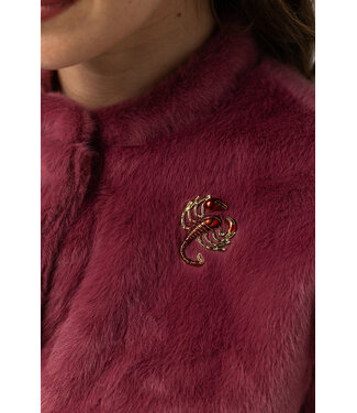 Label Dot 2529000/Rood  Broche Schorpioen