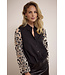 Tramontana C24-17-401/009000-Black  Embroidered Sleeve Blouse