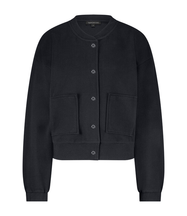 E01-17-801/009000-Black  Structured Bomber