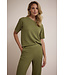 Tramontana E01-17-401/006501-Moss  Structured Short-Sleeve Top