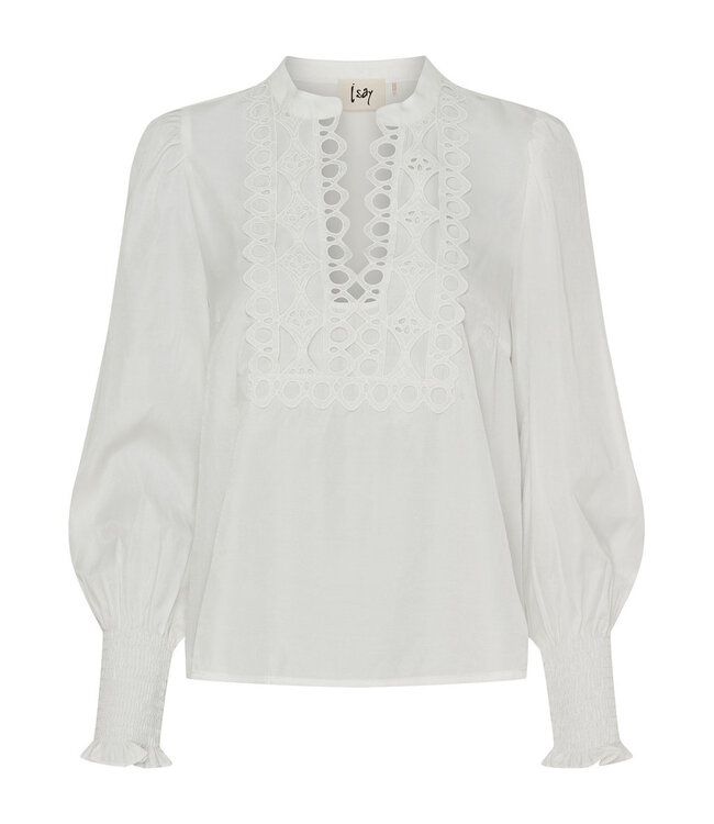 W25.57434/101BrokenWhite  Emily Blouse
