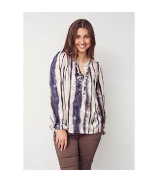 I Say W25.57460/L32EarthTones  Melba Flounce Blouse