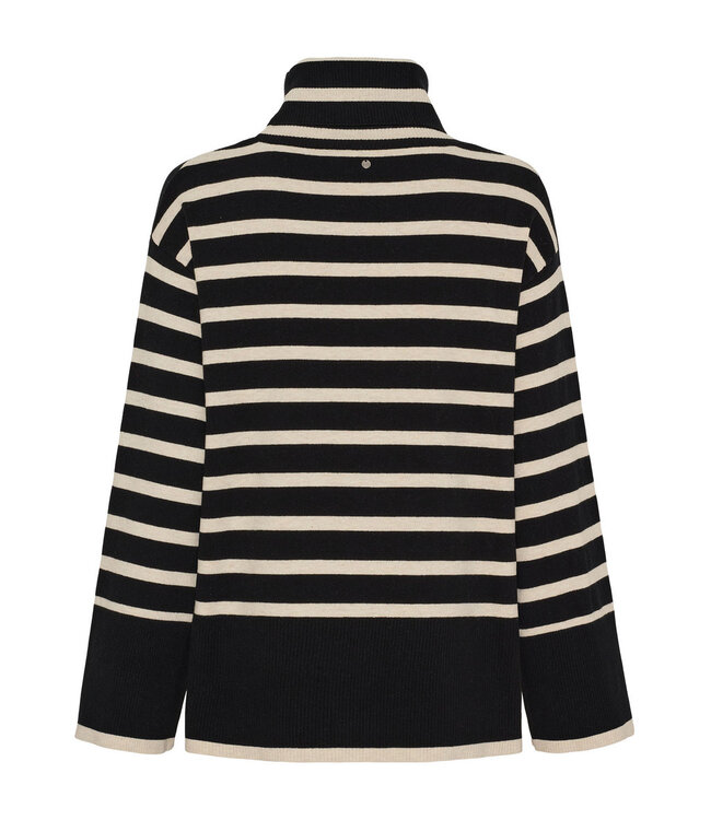 W25.57697/M41Blackw/Cream  Frigga Rollneck Pullover