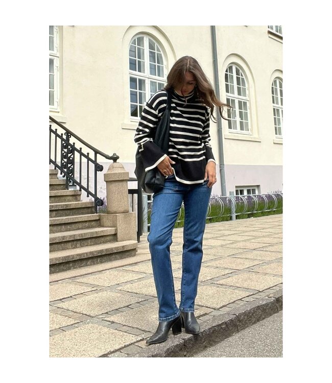 W25.57697/M41Blackw/Cream  Frigga Rollneck Pullover