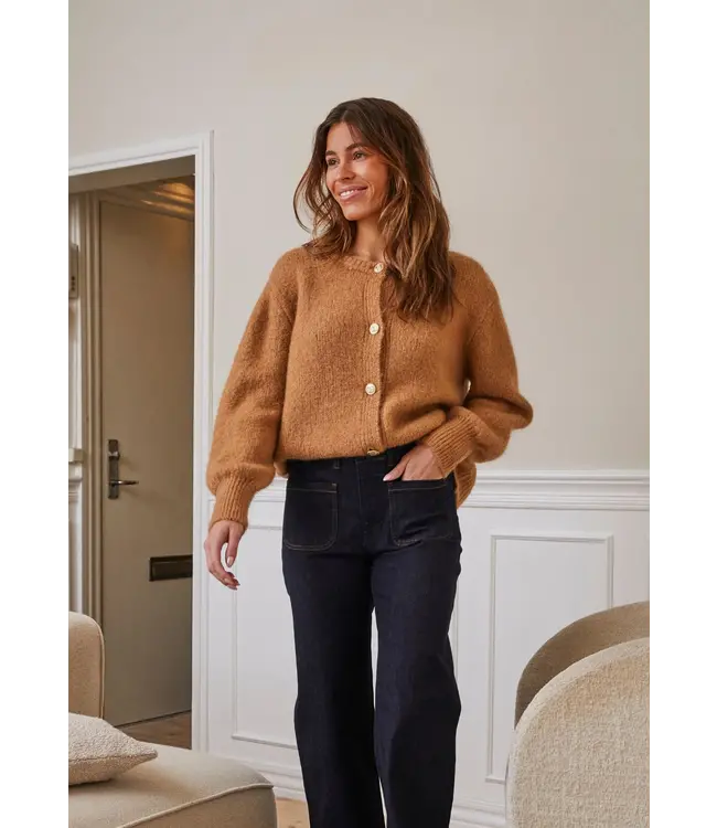 W25.57704/321LuxuryCamel  Joa Knit Cardigan