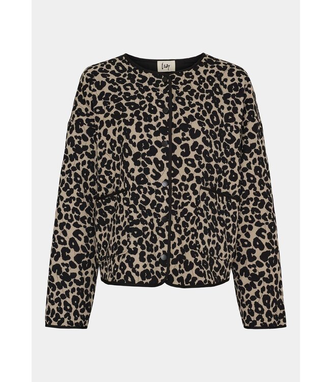 W25.57762/M95BlackAnimal  Johanna Quilted Jacket