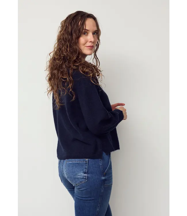 W25.57301/657NavyMelange  Anna Colar Cardigan