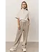 YAYA 01-301211-509/990062  Woven wide leg trousers with contrast waistband