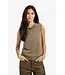 YAYA 01-000502-509/99008 Sleeveless knitted top with collar and button placket