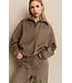 YAYA 01-201175-509/99008  Blouse jacket with waist pleats and tie closure