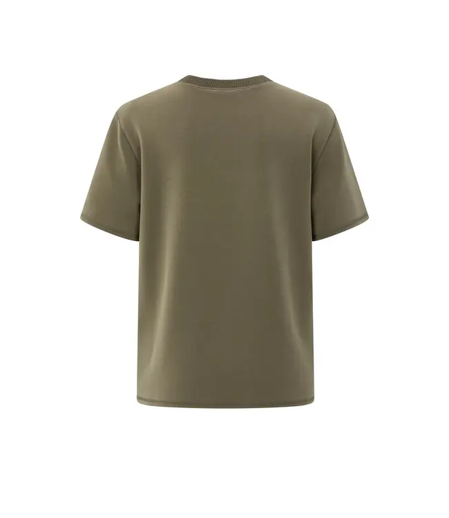 01-109097-509/80820  T-shirt with knitted ribbed neckline