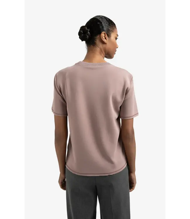 01-109097-509/99016  T-shirt with knitted ribbed neckline