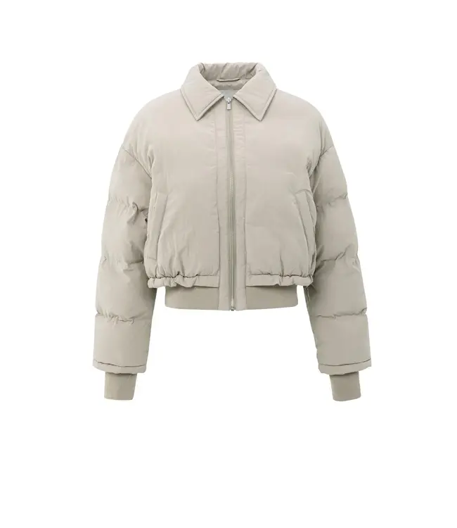 02-001056-509/99006  Cropped padded jacket with ribbed cuffs