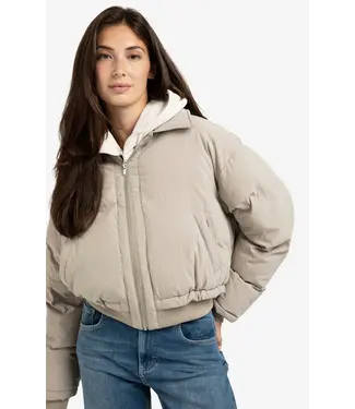 YAYA 02-001056-509/99006  Cropped padded jacket with ribbed cuffs YAYA 02-001056-509/99006  Cropped padded jacket with ribbed cuffs