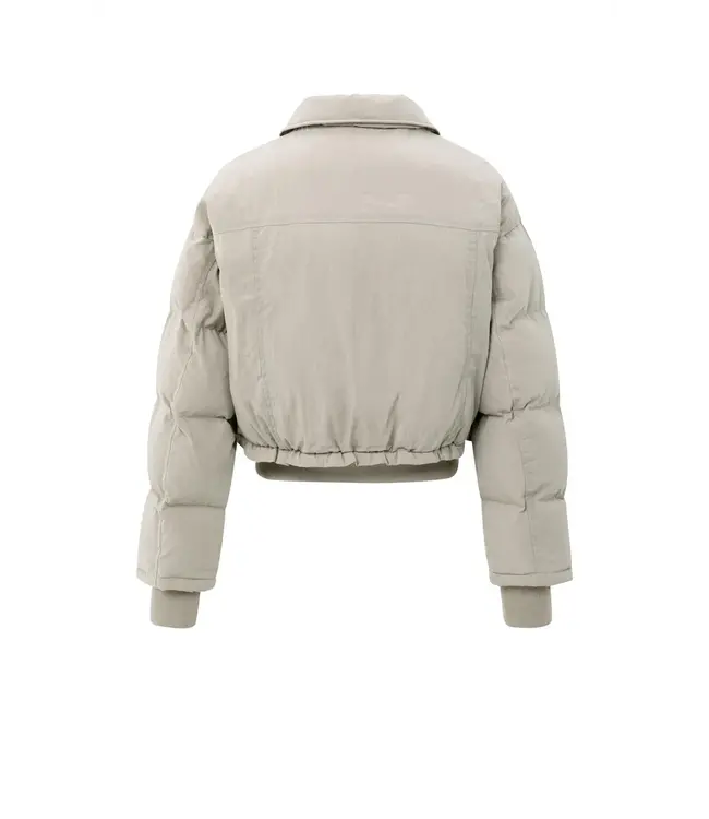 02-001056-509/99006  Cropped padded jacket with ribbed cuffs