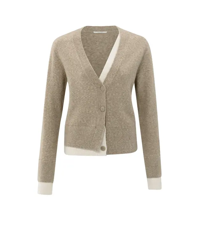 01-010118-509/990062  Cardigan with contrast details and V-neck