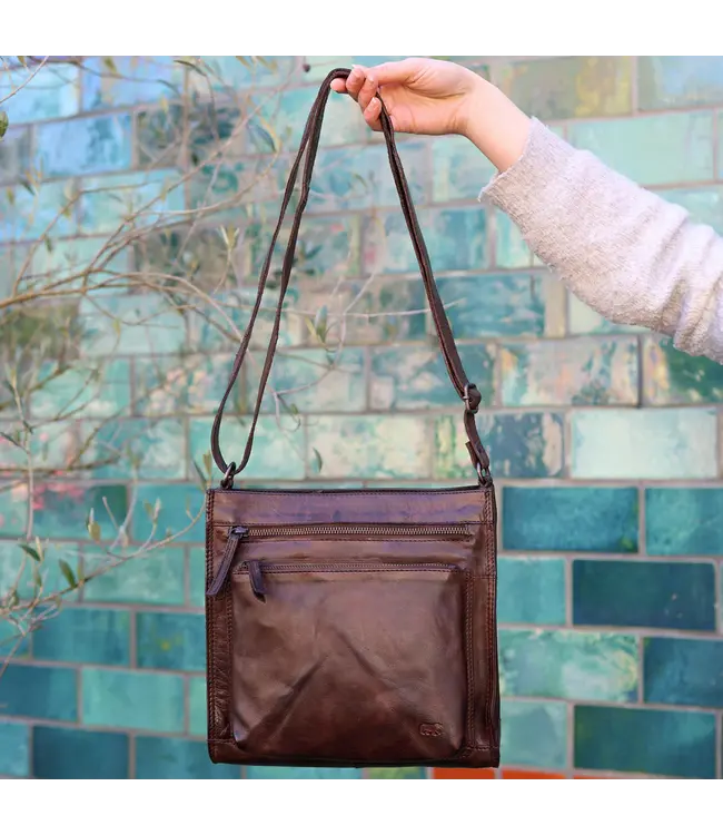 CL42427 Schoudertas Davita BROWN (dark)