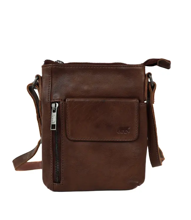 CP2327  Schoudertasje Davide  BROWN (dark)