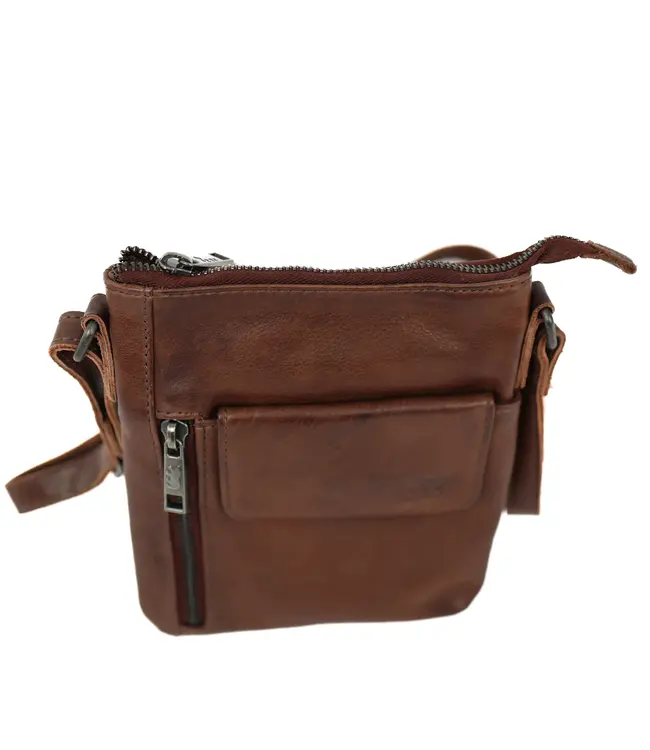 CP2327  Schoudertasje Davide  BROWN (dark)