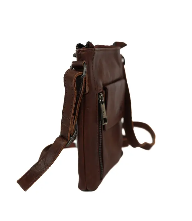 CP2327  Schoudertasje Davide  BROWN (dark)