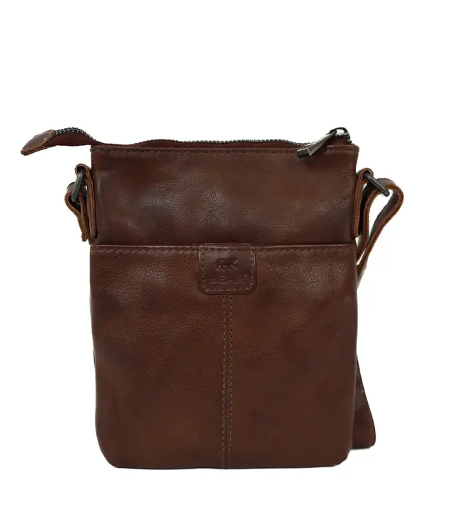 CP2327  Schoudertasje Davide  BROWN (dark)