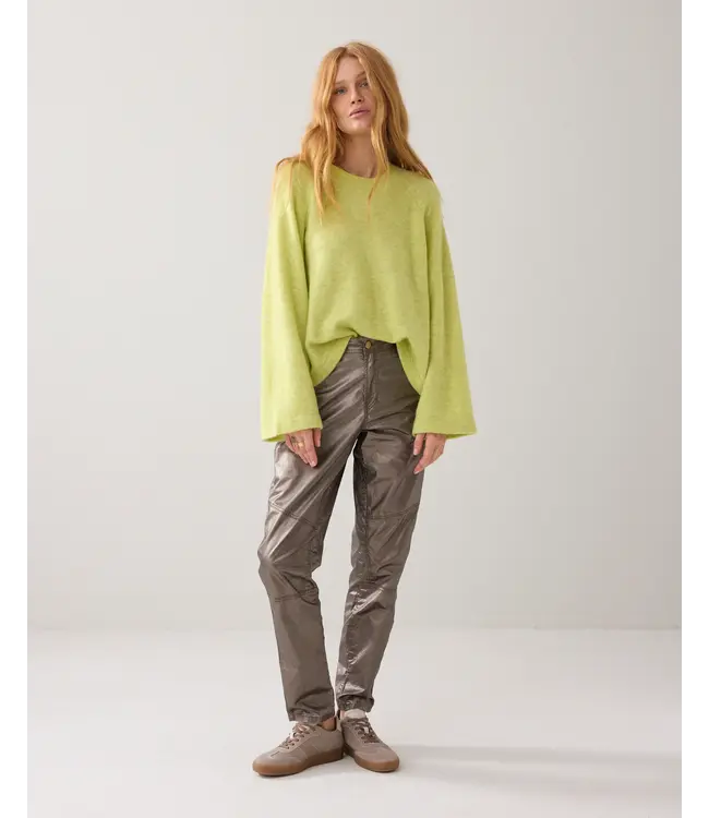 7s7943-70029/000604-MIstyLime  Oversized sweater stretchy wool alpaca blend knit