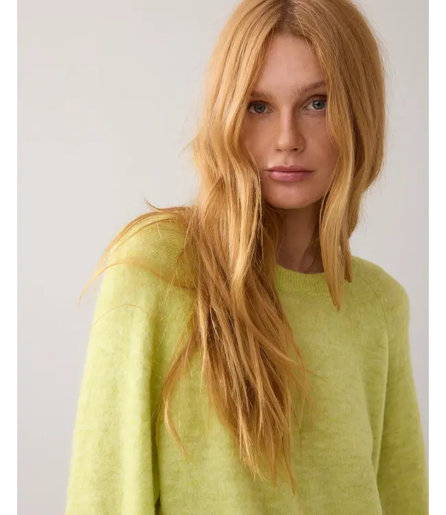 7s7943-70029/000604-MIstyLime  Oversized sweater stretchy wool alpaca blend knit