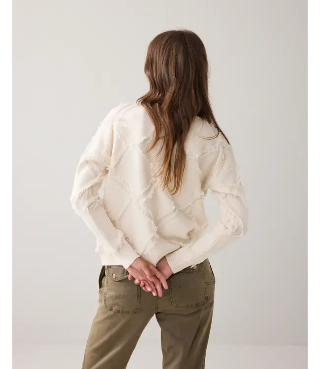 7s7945-70041/000122-Ivory  Sweater comfy viscose blend knit