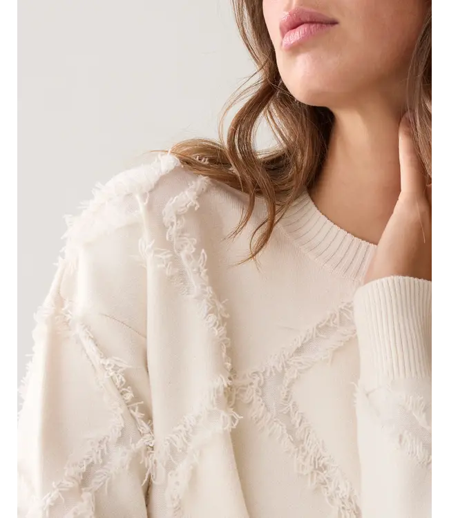 7s7945-70041/000122-Ivory  Sweater comfy viscose blend knit