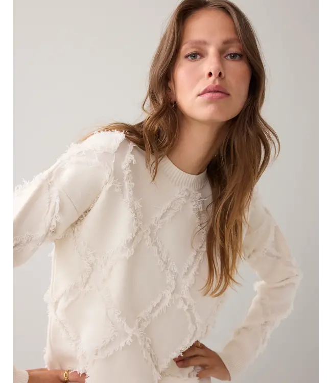 7s7945-70041/000122-Ivory  Sweater comfy viscose blend knit