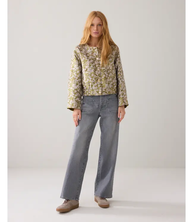 1s1205-12293/000604-MistyLime  Jacket bomber Leaves jaquard