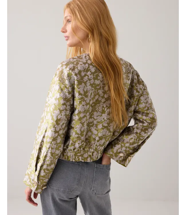 1s1205-12293/000604-MistyLime  Jacket bomber Leaves jaquard