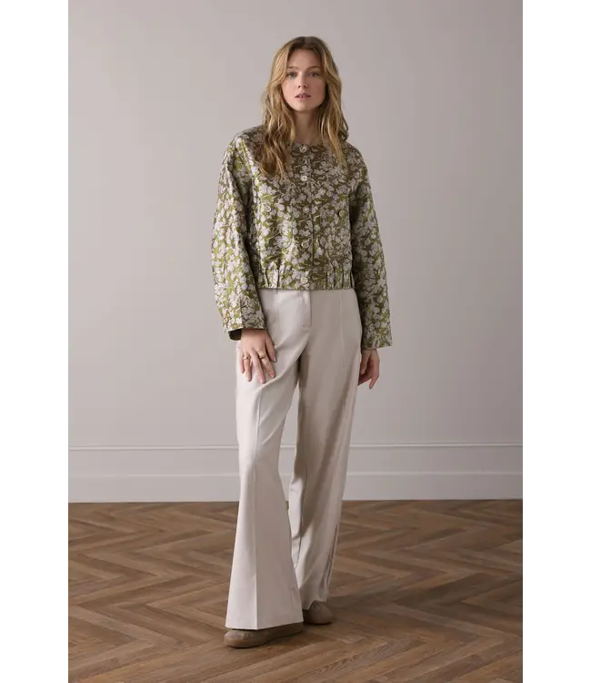 1s1205-12293/000604-MistyLime  Jacket bomber Leaves jaquard