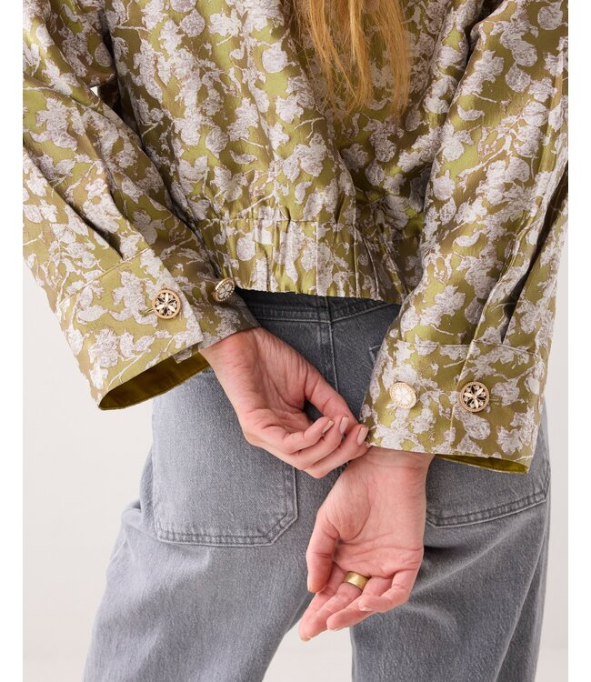 1s1205-12293/000604-MistyLime  Jacket bomber Leaves jaquard