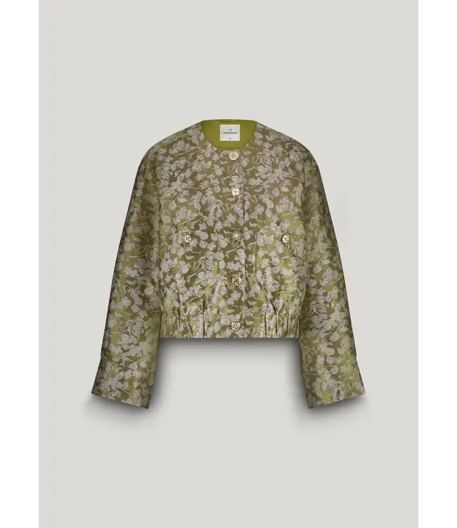 1s1205-12293/000604-MistyLime  Jacket bomber Leaves jaquard