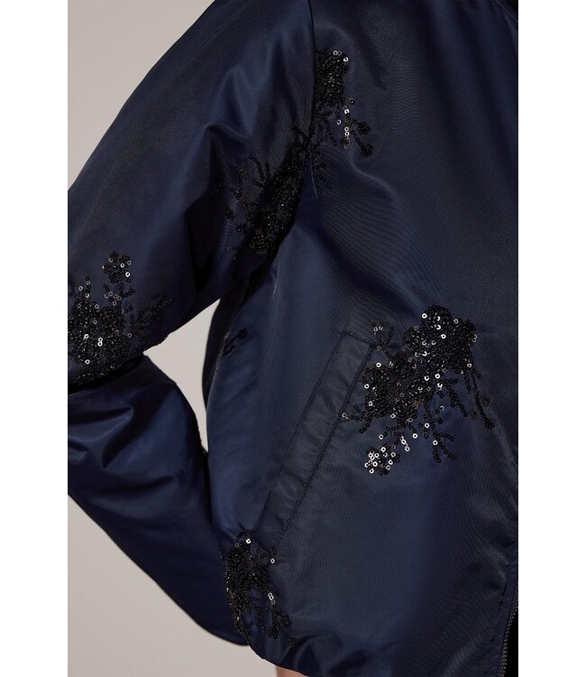 C23-18-801/005032-Midnight  Beaded Bomber Jacket