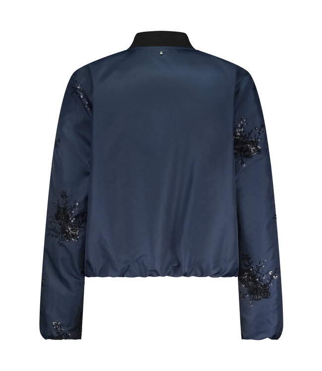 C23-18-801/005032-Midnight  Beaded Bomber Jacket
