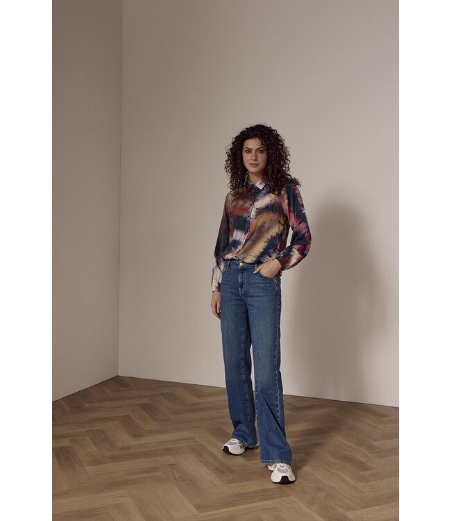 C29-18-301/099992-PrintMultiColours  Blouse Tie Dye Frost