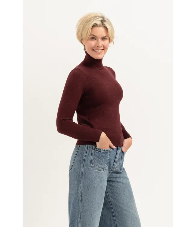 CR0299/Burgundy  May turtleneck