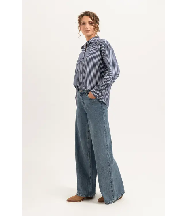 CR0314/BlueStriped  Debby Blouse